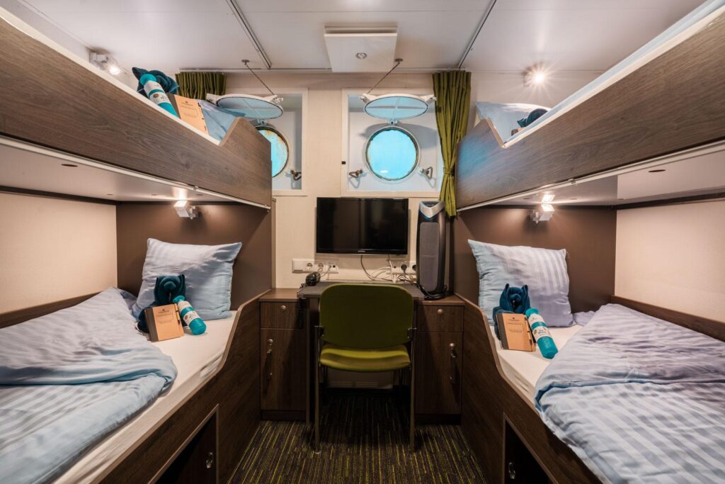 Ortelius quadruple porthole cabin